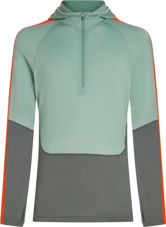 M Merino 200 Sonebula LS Half Zip Hood Galaxy/Moss/Blaze/Cb