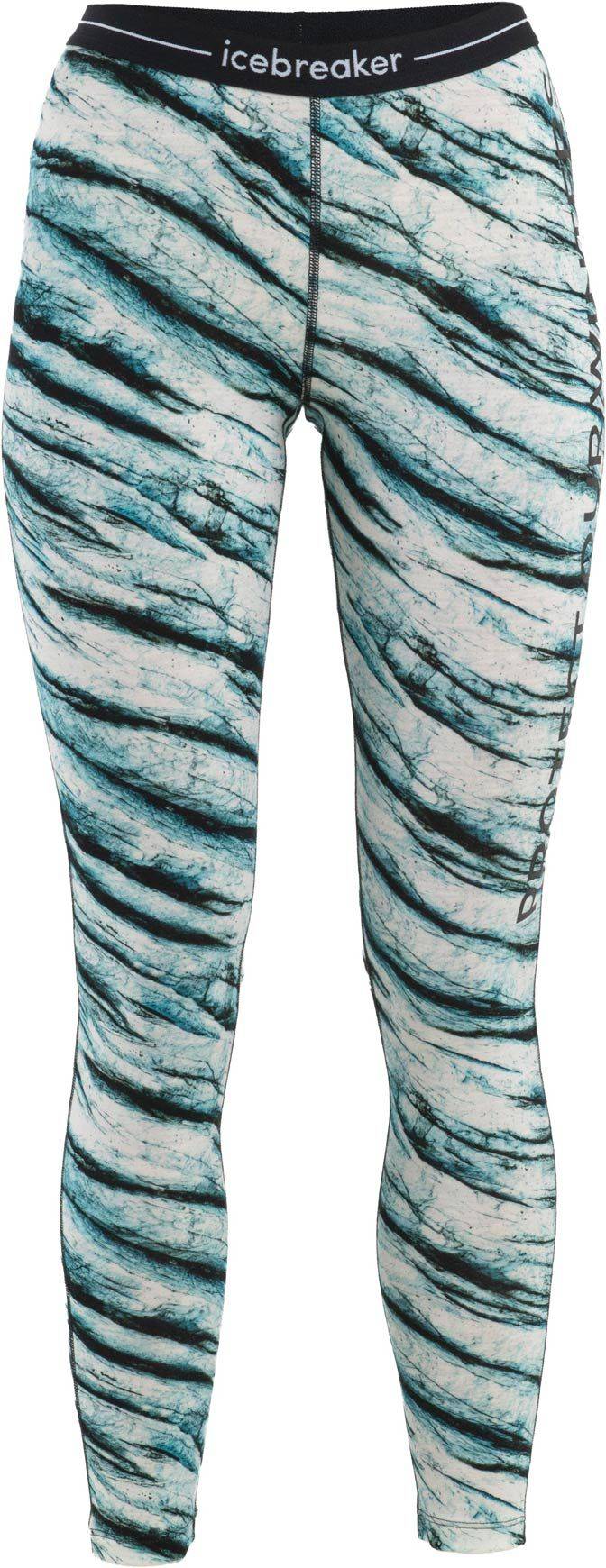 W Merino 200 Oasis Leggings POW AOP Snow Aop