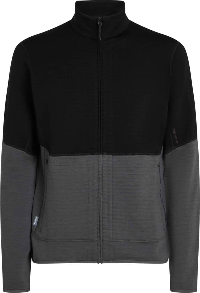 M Merino 400 RealFleece Descender LS Zip Black/Obsidian/Cb