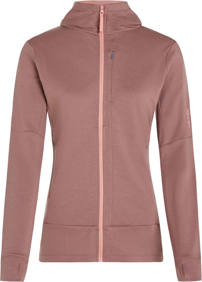 W Merino 260 Quantum LS Zip Hoodie Summit/Blush