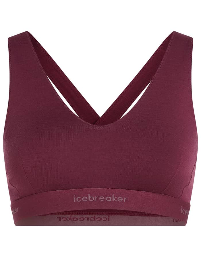 W Merino Blend 125 Cool-Lite™ Sprite Racerback Bra Dk Berry