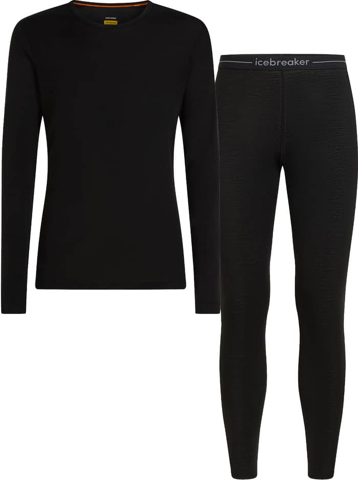 M Merino 175 Everyday LS Crewe and Leggings Set Black