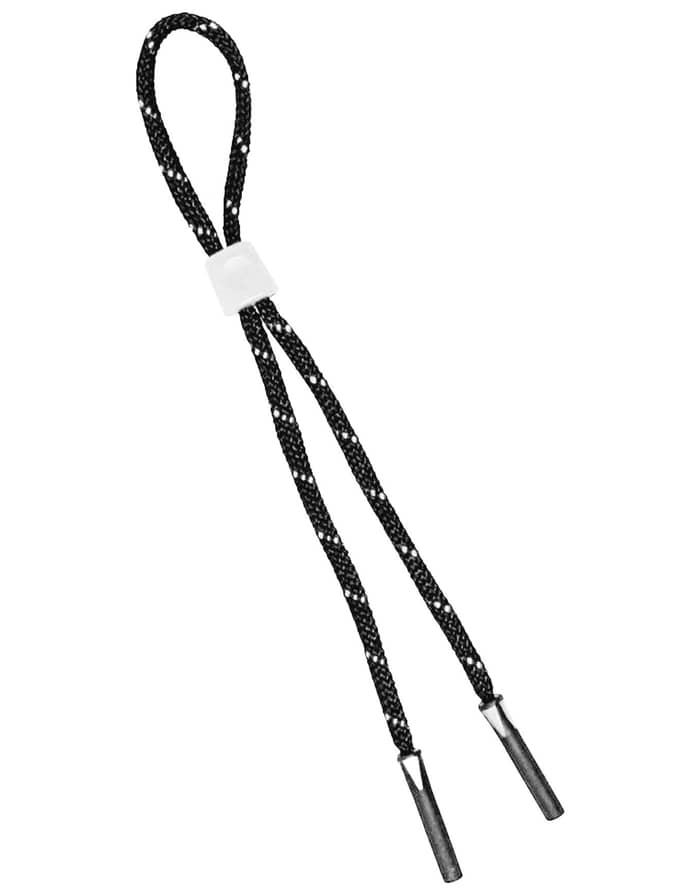 Cordon Stopper 5,5mm Noir / Blanc