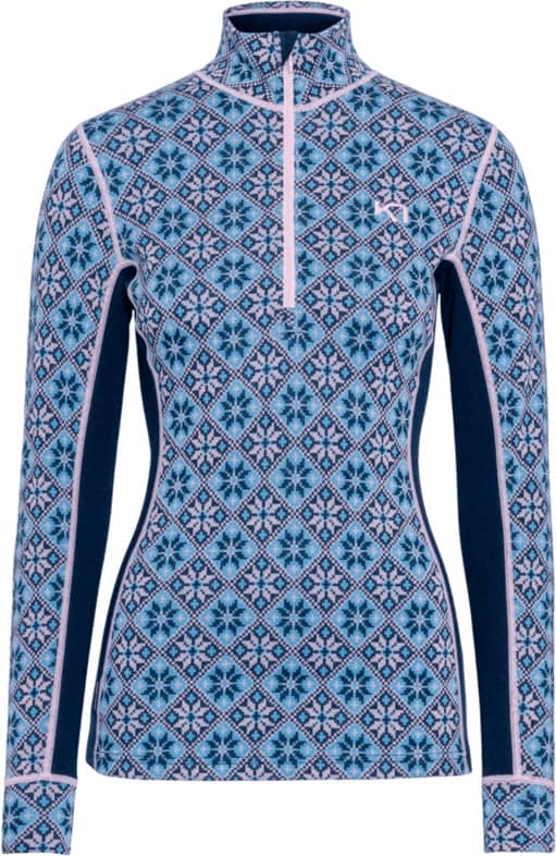 Rose Half Zip Baselayer Top Dark Navy Blue