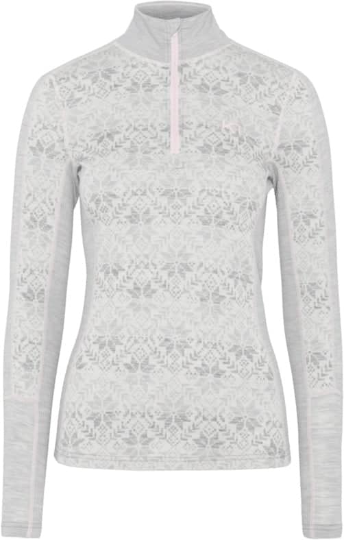 Anna Half Zip Light Grey Melange