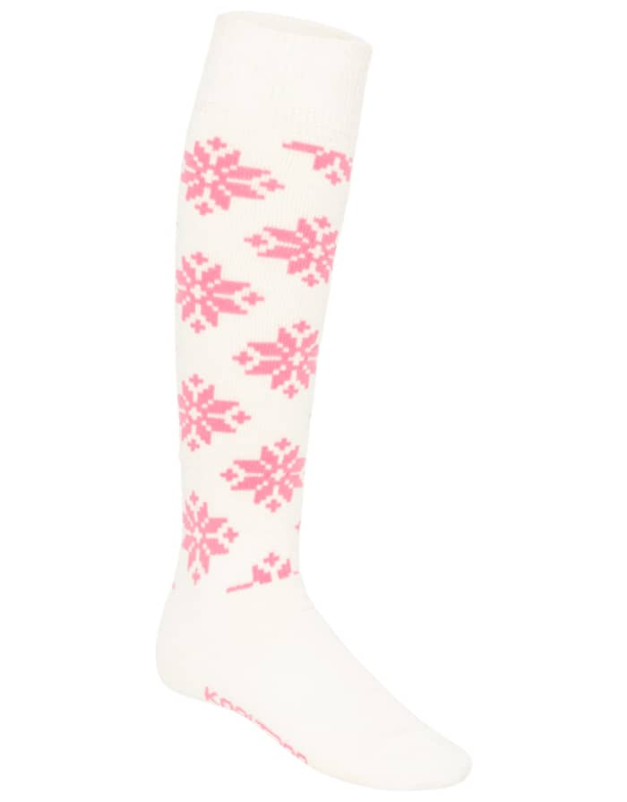 Rose Wool Ski Socks Off White