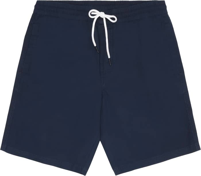 Boardwalk Slub Shorts With Elastic Waist Total Eclipse
