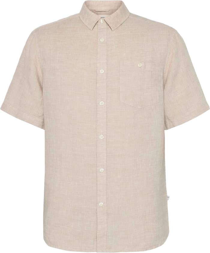 Regular Linen Short Sleeve Shirt Yarndyed - Light Feather Gray