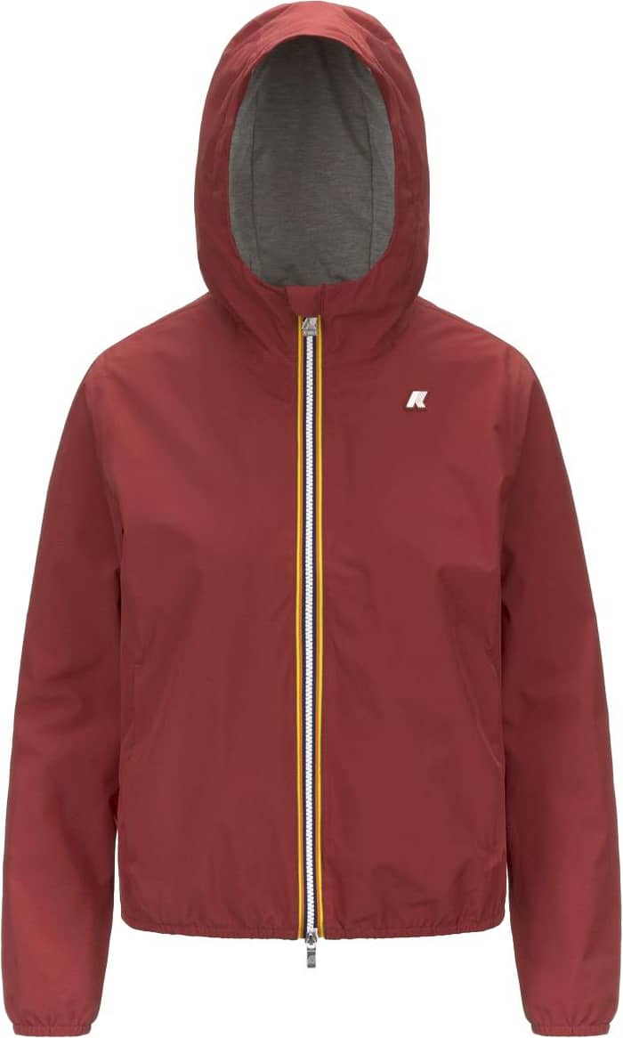 Veste De Pluie Longue Femme À Capuche Coupe-Vent Imperméable Extérieur Léger - INSFITY - Rouge - Taille EU Rouge - Prêt-à-Porter