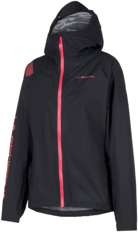 Pocketshell Jacket W Black/Hibiscus