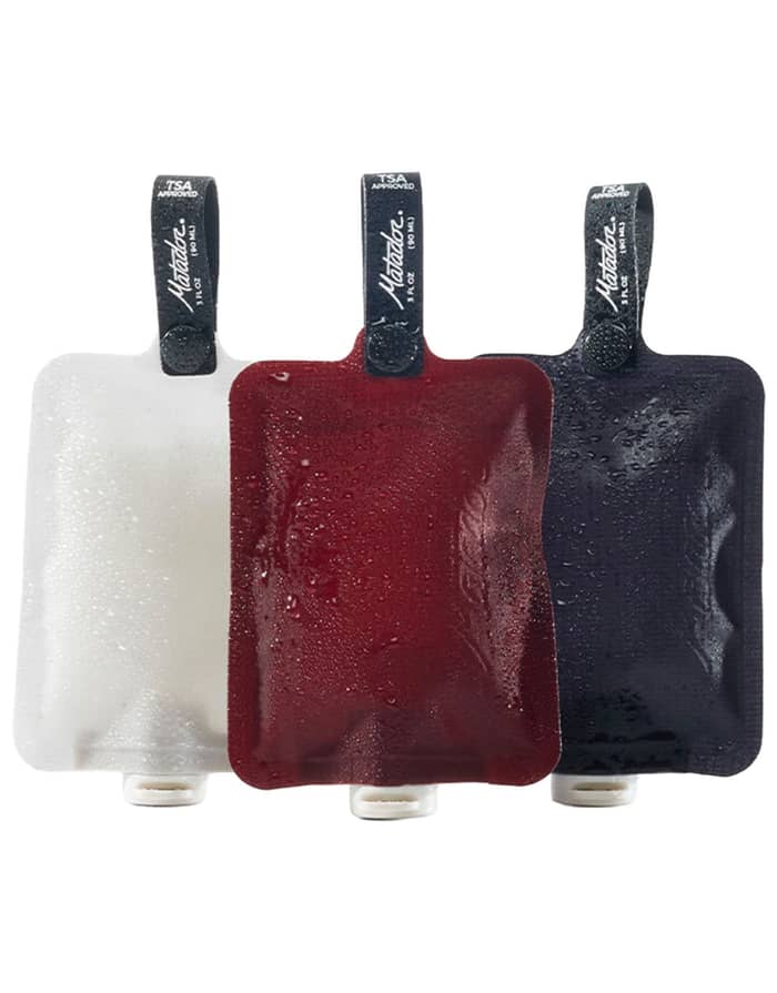 FlatPak 90ml Toiletry Bottle Pack Charcoal/Garnet/Arctic White