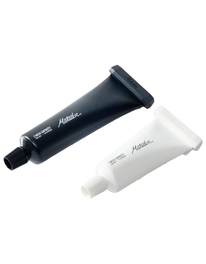 Refillable Toothpaste Tubes Pack Black and White