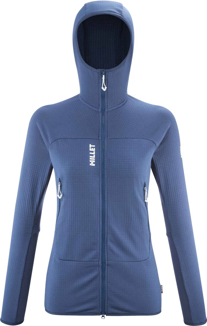 Fusion Grid Hoodie W Dark Denim