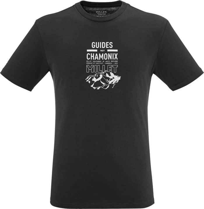 Cdg Chamonix Logo TS SS M Black