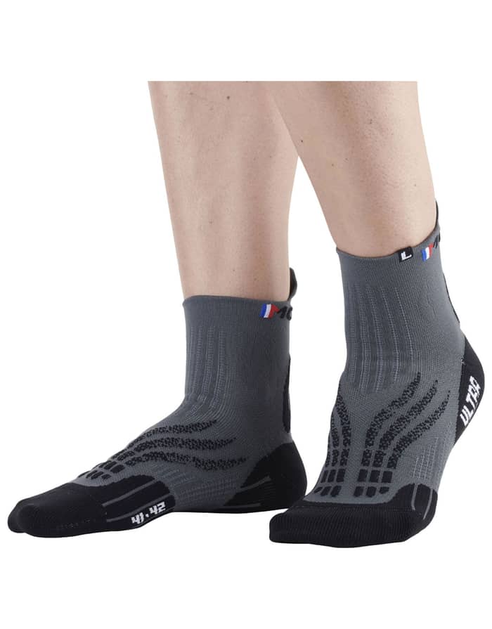 Socquette Trail Run Ultra Gris/Noir
