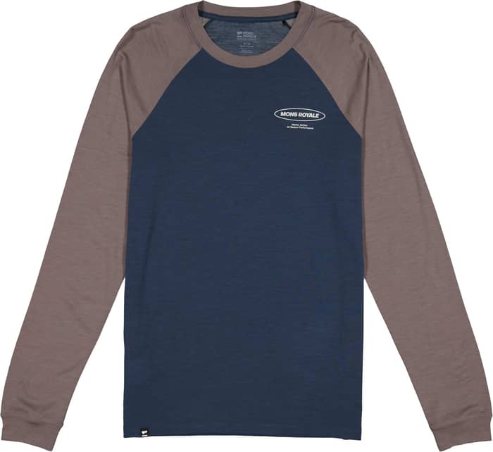 M Icon Merino Raglan Long Sleeve Midnight Iron