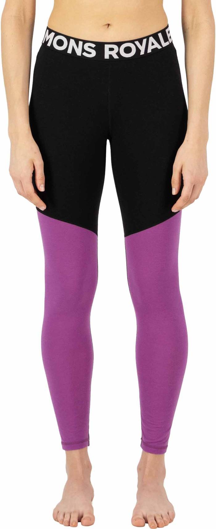 Cascade W Merino Base Layer Legging Purple Bolt