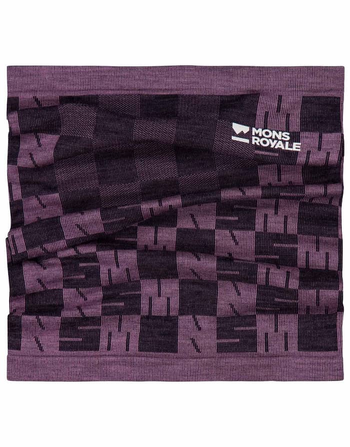 Ascender Merino Neckwarmer Mauve/Black