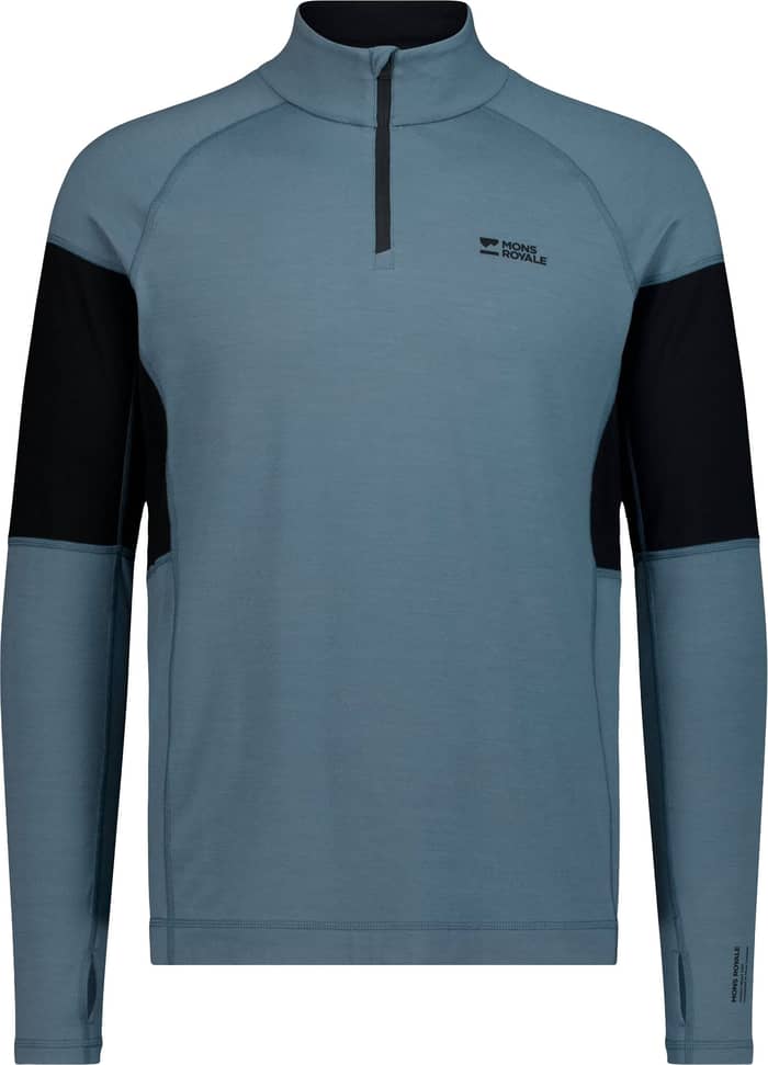 Olympus Merino Baselayer 1/4 Zip LS M Goblin Blue/Black