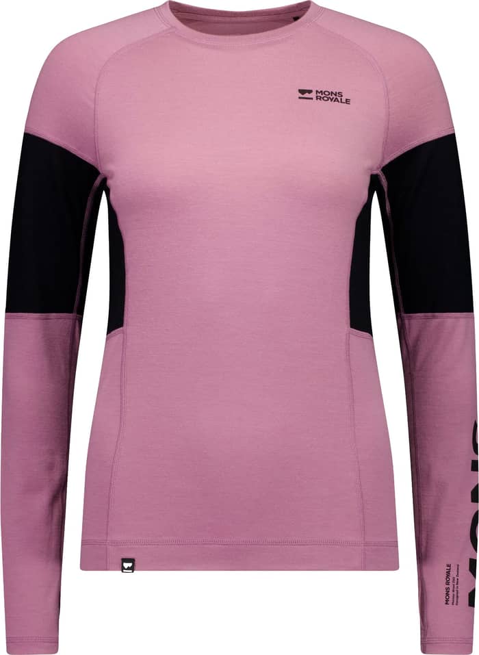 Olympus Merino Baselayer LS W Sierra Pink/Black
