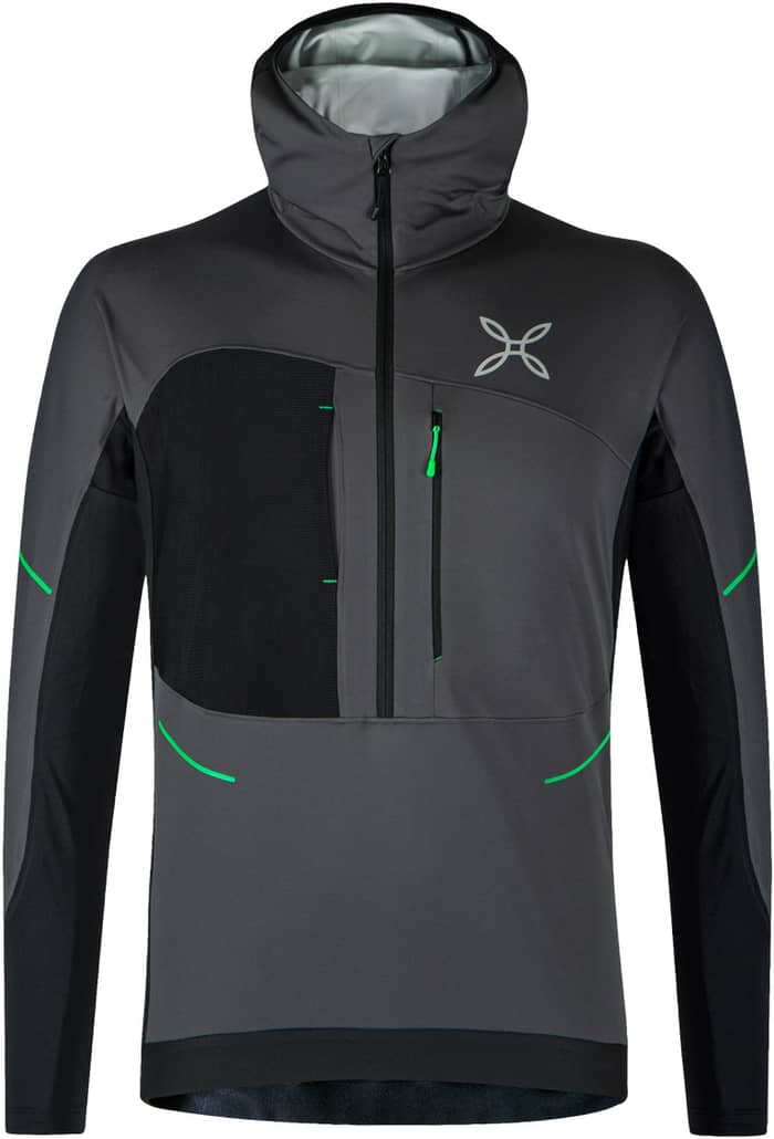 Ritmo Ptc Aircore Half Zip M. Antracite/Vibe Green