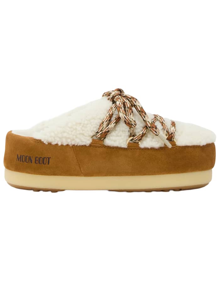 Moon Boot Evx Mule Shearling Whisky Off White