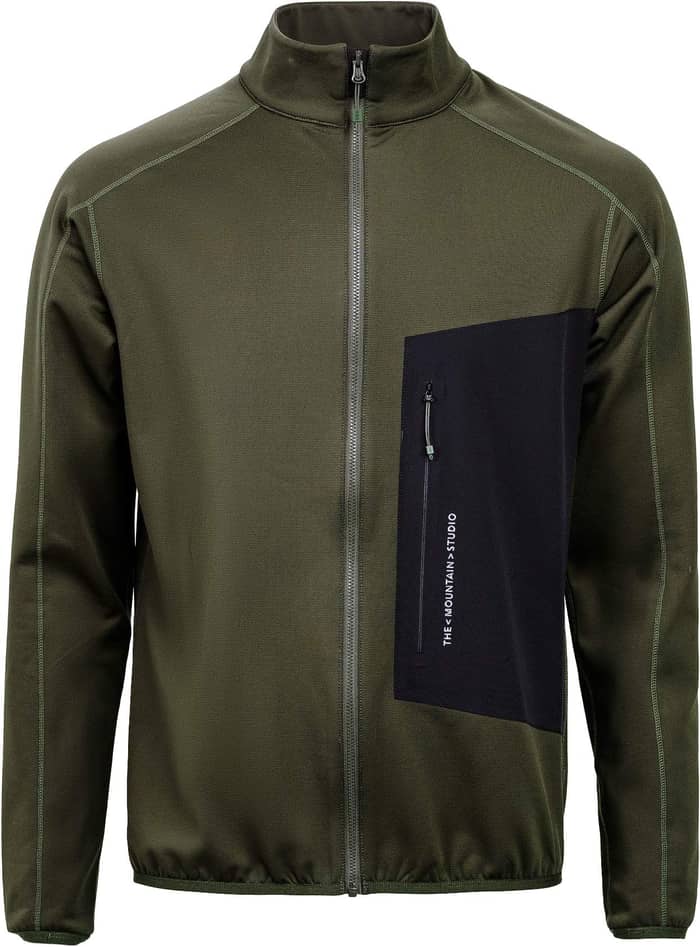 Tecno Grid Fleece T-Neck Forest Green