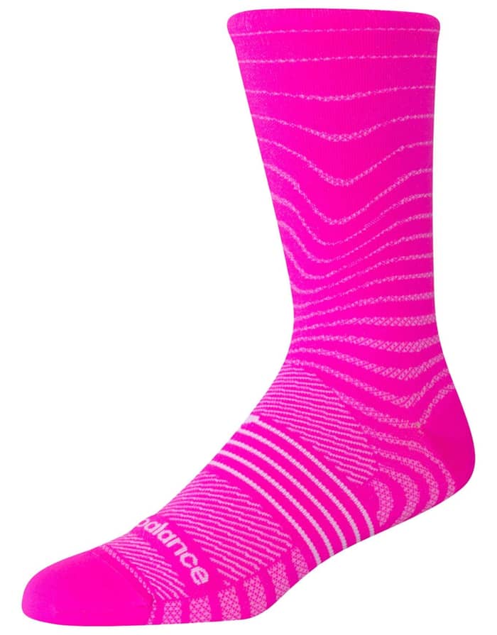 Pro Run Crew Socks 1 Pair Pink Heat