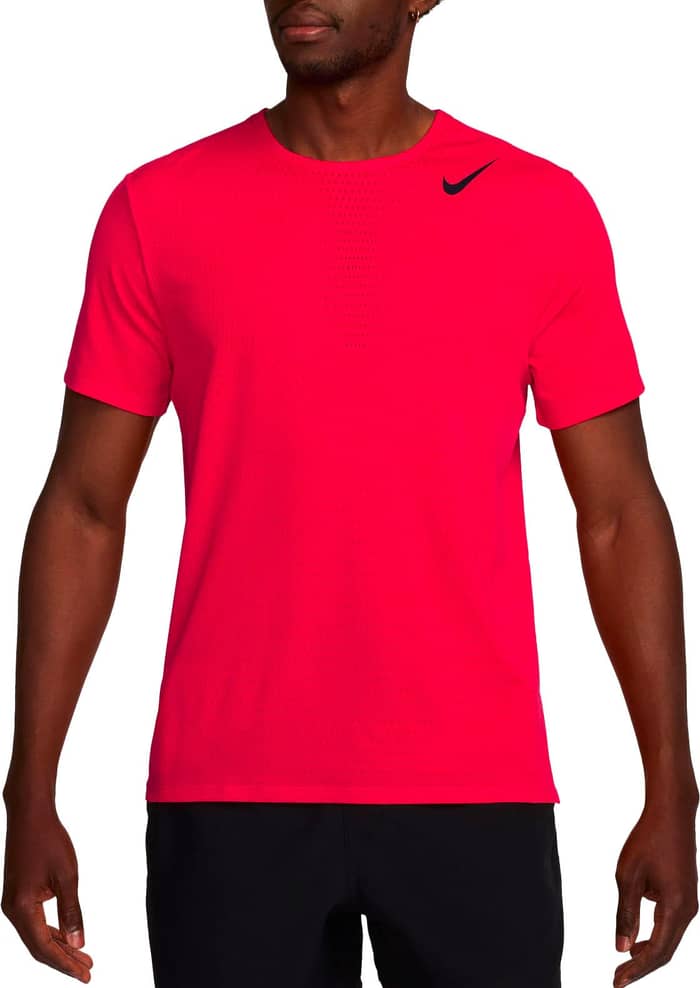 M Nike Dri-Fit ADV Aeroswift SS Top Fusion Red Black