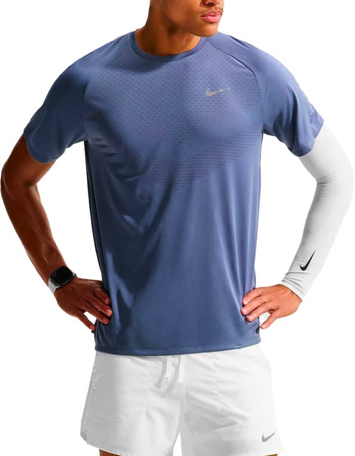 M Nike Dri-Fit ADV Stride SS Top Diffused Blue Reflective Silver