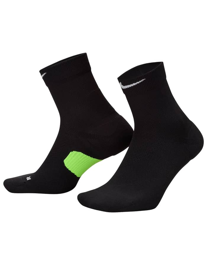 U Nike Midweight Run Midcrew Socks Black Smoke Grey White