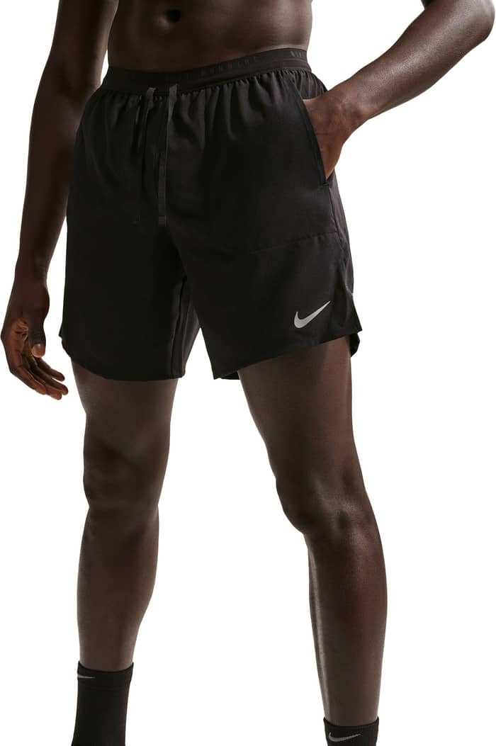 M Nike Stride 2In1 7In Short Black Reflective Silver