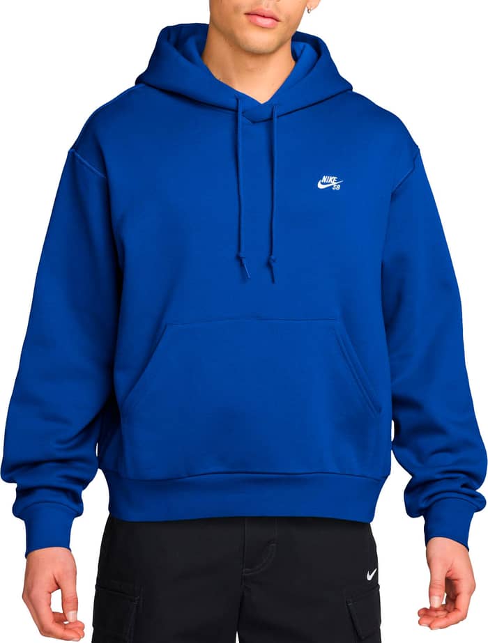 U Nike SB Fleece Pullover Hoodie Essentiel Logo Old Royal White