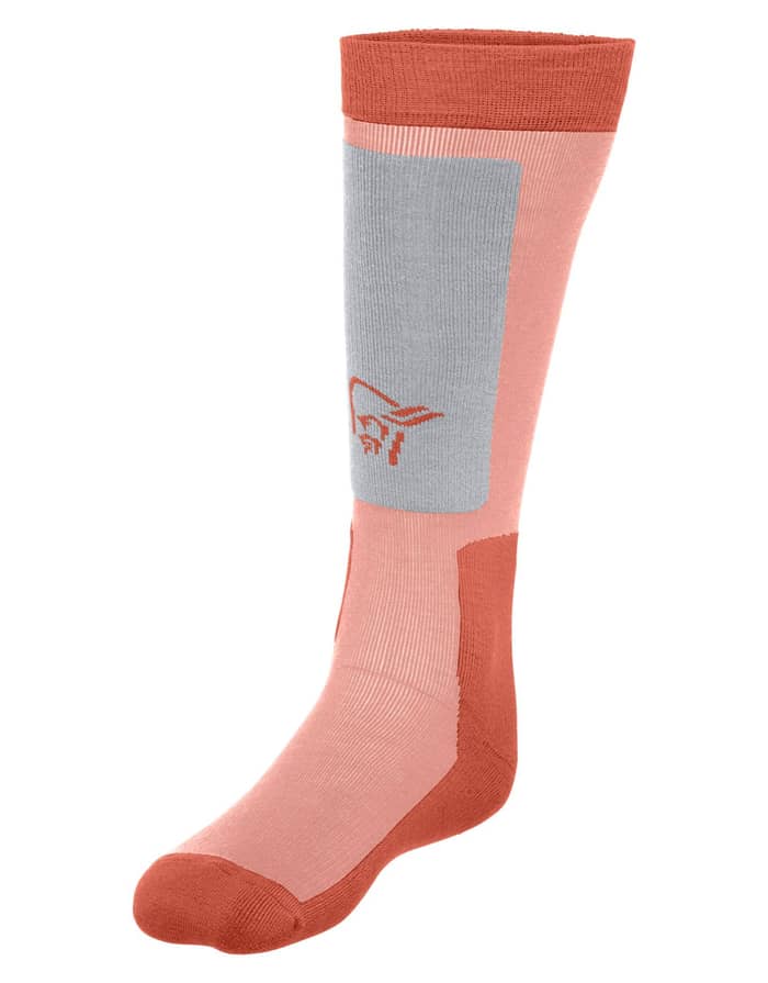 Lofoten Mid Weight Merino Socks Long Orange Alert/Peach Amber