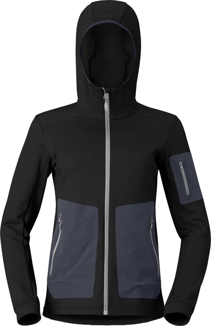 Falketind Warm2 Stretch Hood W Caviar Black
