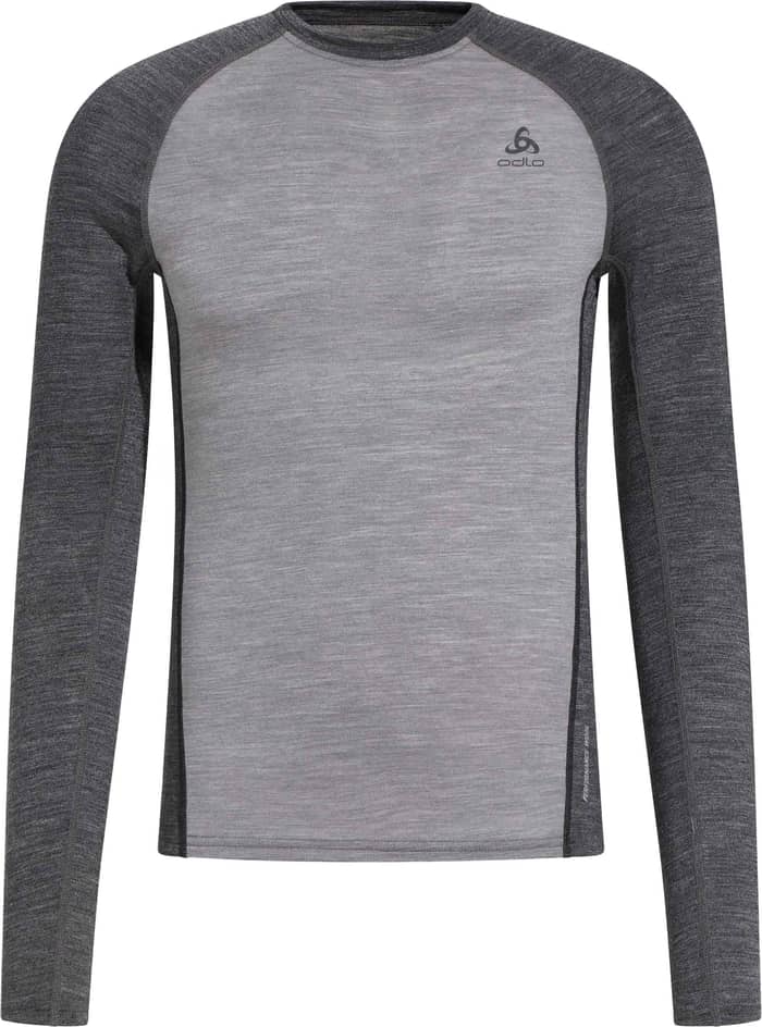 BL Top Crew Neck LS Performance 150 M Grey Melange/Dark Grey Melange