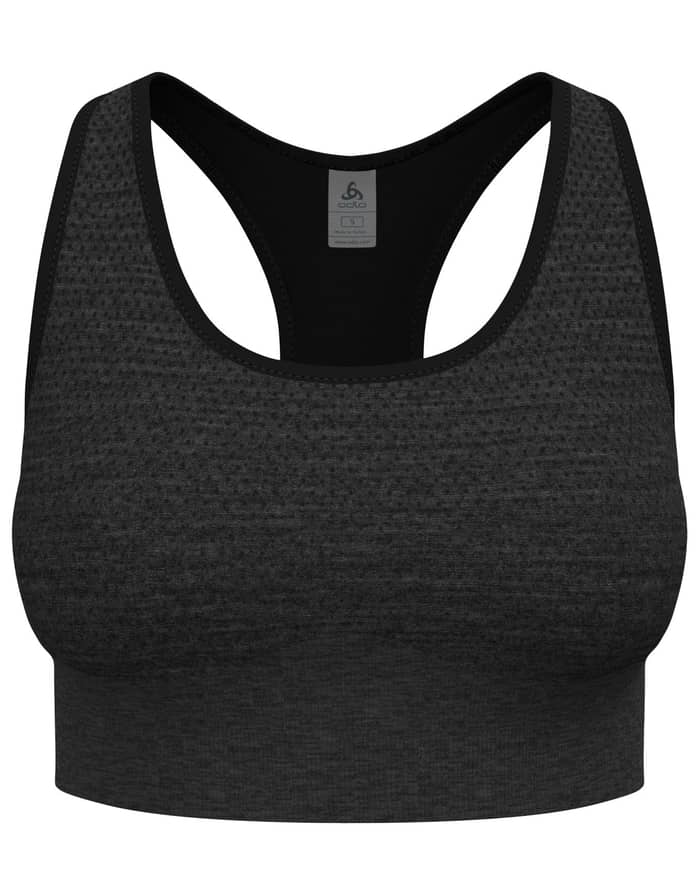 Seamless Medium - Padded Sport Bra W Black Melange