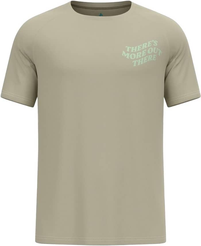 Essential Print T-Shirt Crew Neck S/S M Agate Gray