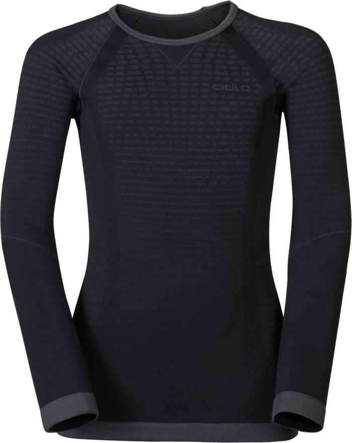 BL Top Crew Neck LS Performance Warm Kids Black/Graphite Grey