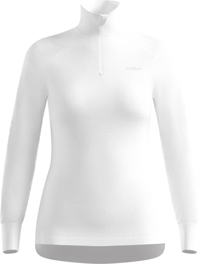 BL Top Turtle Neck LS Half Zip Active Warm W White