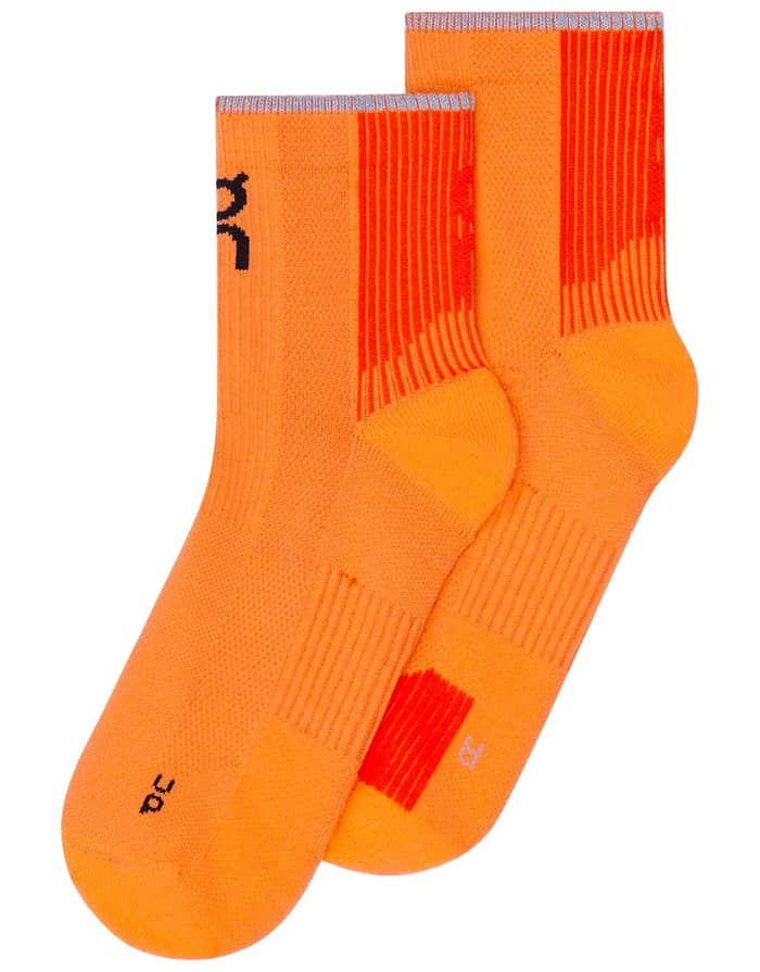 Performance Run Sock Mid U Tangerine Flame