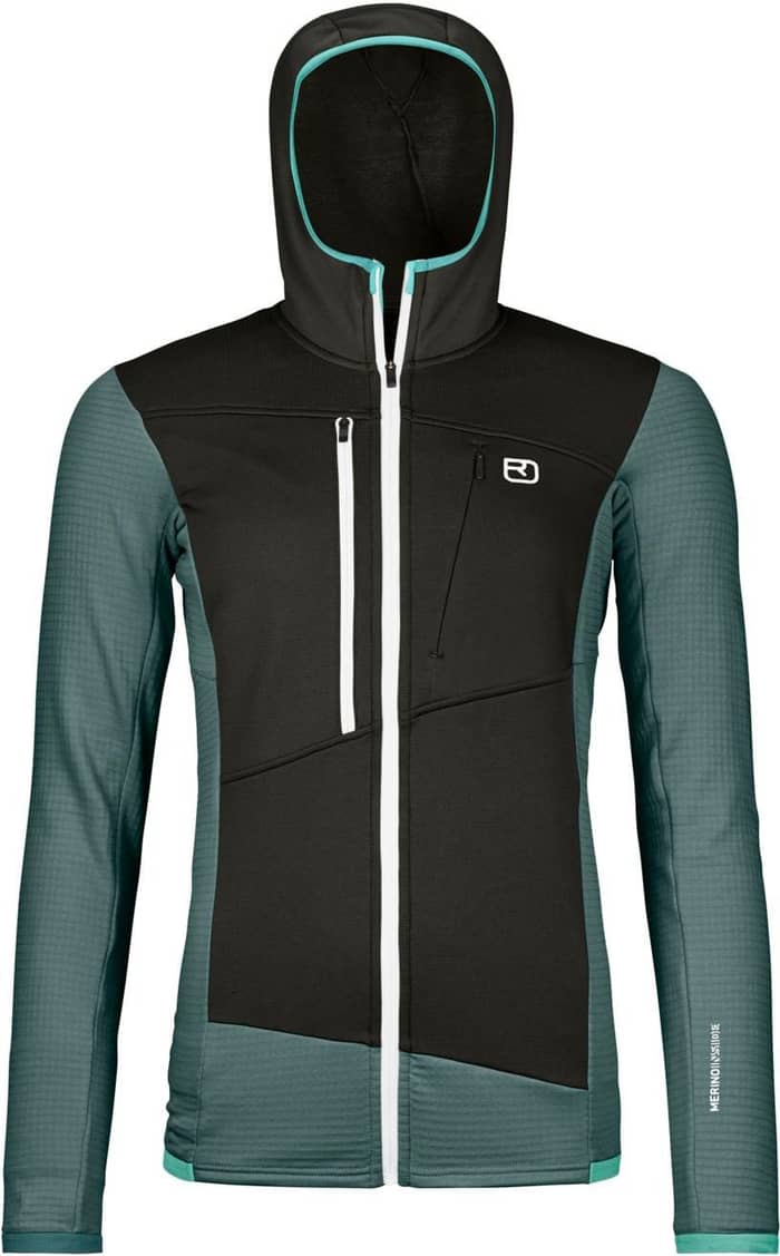 Fleece Grid Hoody W Dark Arctic Grey
