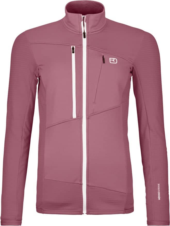 Fleece Grid Jacket W Dusk Rose