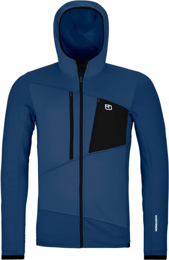 Fleece Grid Hoody M Blue Nunatak