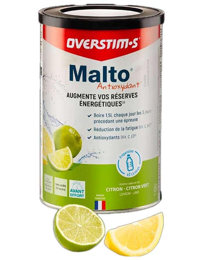 Boisson Malto Antioxydant Overstims Citron - Citron Vert 450g