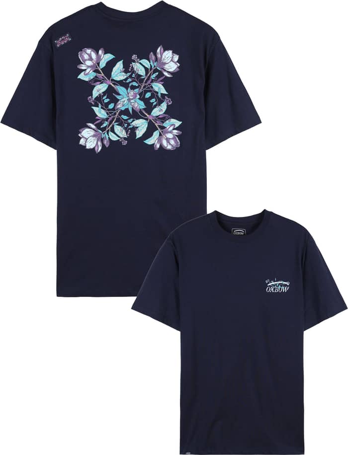 Floral Tee M Deep Marine