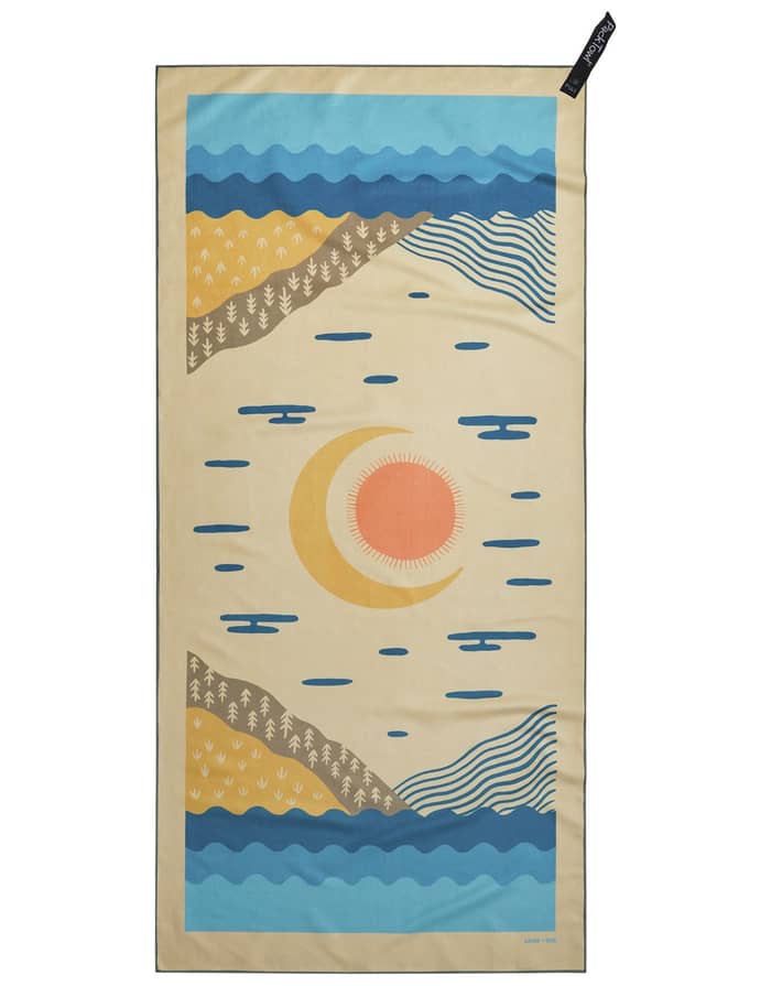 Serviette De Camping PackTowl Microfibre - Série Artiste 25x54 - Soleil Et Lune - Neuve