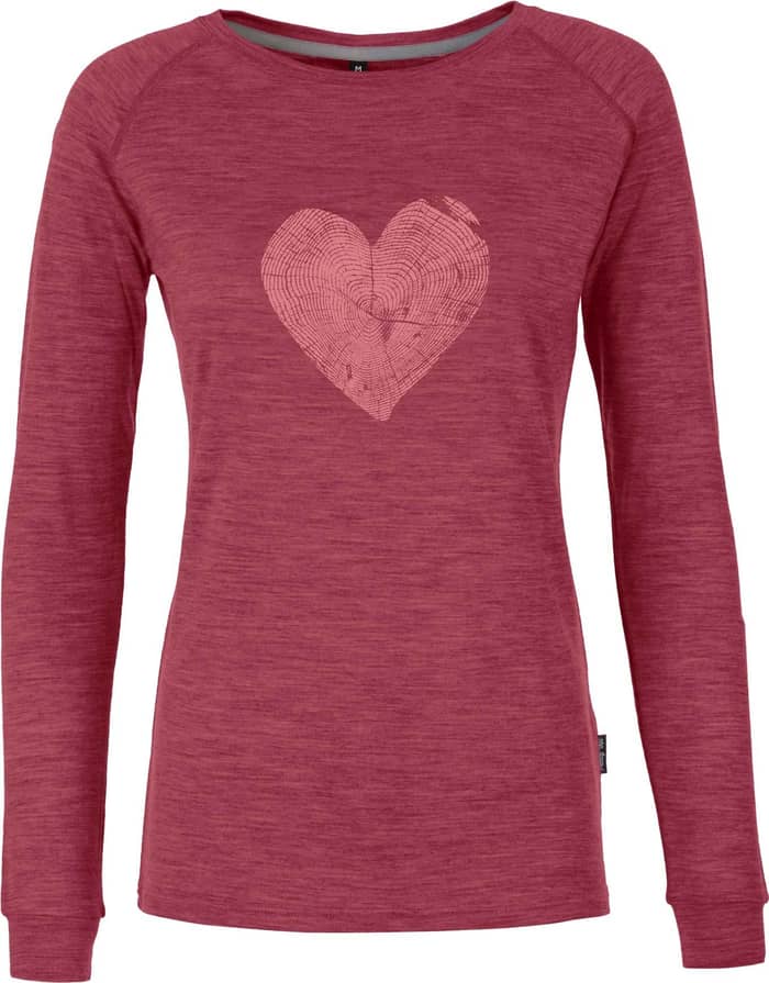 Wmn'S Longsleeve Treeheart Heather Tulip