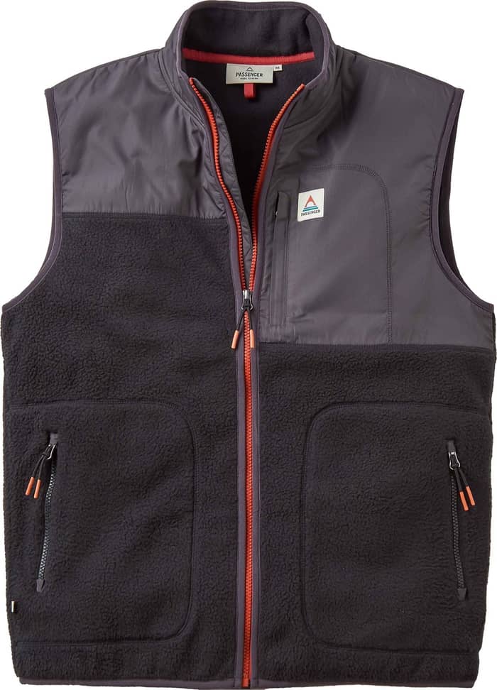 Offgrid Recycled Sherpa Fleece Vest Black