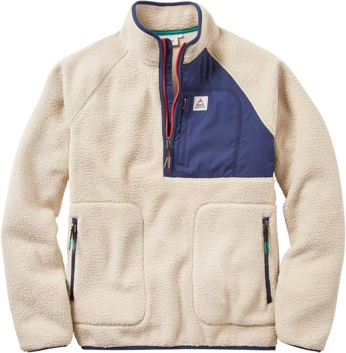 Offgrid 2.0 1/2 Zip Recycled Sherpa Fleece Oatmeal/Navy